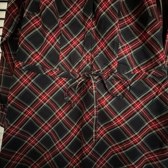 Brooks Brothers Plaid Black and Red Dress - Picture 2 of 4